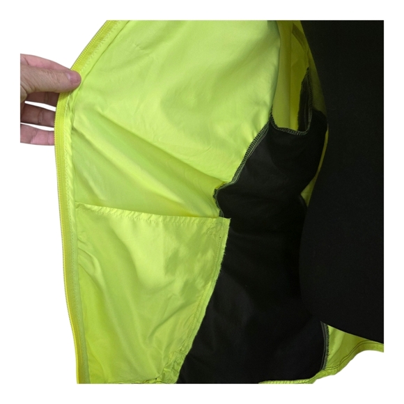 Adidas Bright Yellow  Windbreaker with Black Details Size XL - Picture 6 of 11
